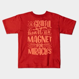 colection miracles an gratefull  pink Kids T-Shirt